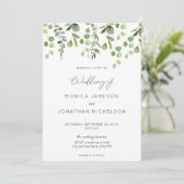 Invitation Mariage au Eucalyptus Verdoyant (Debout devant)