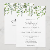 Invitation Mariage au Eucalyptus Verdoyant (Devant / Derrière)