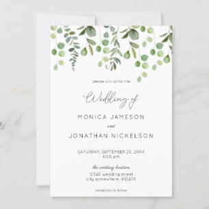 Invitation Mariage au Eucalyptus Verdure