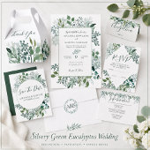 Invitation Mariage au Eucalyptus Vert Argenté