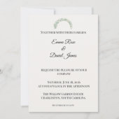 Invitation Mariage au feuillage de eucalyptus de luxe (Devant)