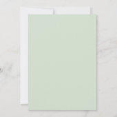 Invitation Mariage au feuillage de eucalyptus menthe (Dos)