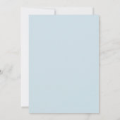 Invitation Mariage au feuillage de pétale céleste (Dos)