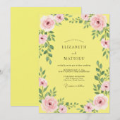 Invitation Mariage au feuillage de pétale de citron (Devant / Derrière)