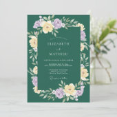 Invitation Mariage au feuillage d'orchidée forestière (Debout devant)