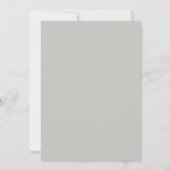 Invitation Mariage au feuillage éthéré gris colombe (Dos)