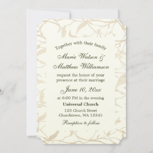 Invitation Mariage au feuillage fantaisie