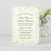 Invitation Mariage au feuillage fantaisie (Debout devant)