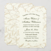 Invitation Mariage au feuillage fantaisie (Devant / Derrière)