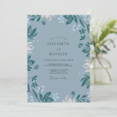 Invitation Mariage au feuillage peint sur ardoise (Debout devant)