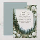 Invitation Mariage au Hydrangea de Sage Mountain (Devant / Derrière)