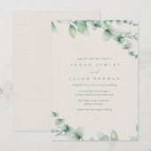 Invitation Mariage au Jardin Botanique (Devant / Derrière)