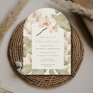 Invitation Mariage au Jardin Botanique des Orchidées Tropical