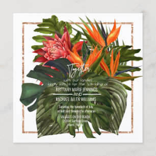 Invitation Mariage au Jardin Botanique Luxuriant de Tropical 