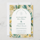 Invitation Mariage au jardin de citronniers méditerranéen (Devant)