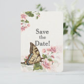 Invitation Mariage au Jardin Papillon Enregistrer la Date (Debout devant)