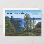 Invitation Mariage au lac Tahoe, Save the Date (Devant / Derrière)
