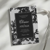 Invitation Mariage au Lacet Vintage