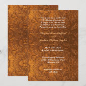 Invitation Mariage au look cuivré magnifique et texturé (Devant / Derrière)