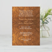 Invitation Mariage au look cuivré texturé magnifique (Debout devant)