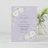 Invitation Mariage au Lys Blanc de Lilas (Debout devant)