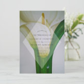 Invitation Mariage au Lys d'Arum (Debout devant)