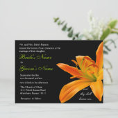 Invitation Mariage au lys orange (Debout devant)