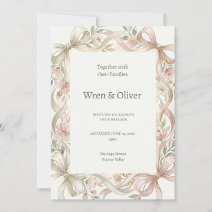Invitation Mariage au Magnolia Rose