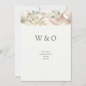 Invitation Mariage au Magnolia Rose (Dos)