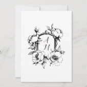 Invitation Mariage au monogramme baroque vintage (Dos)