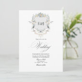 Invitation Mariage au Monogramme de Lakeside Laurel Crest (Debout devant)