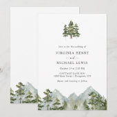 Invitation Mariage au Mont du Pin (Devant / Derrière)