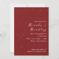 Mariage au motif diamant rouge profond