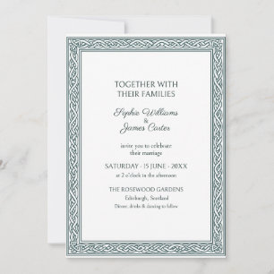 Invitation Mariage au nœud celtique écossais