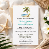 Invitation Mariage au Palmier de la Plage