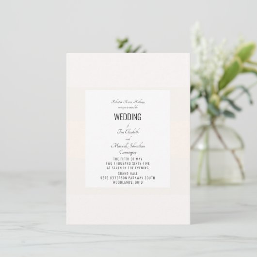 Invitation Mariage au pastel simple (Debout devant)