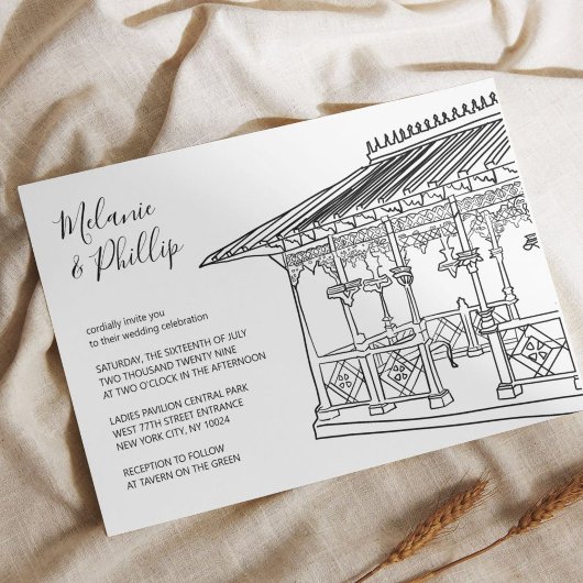 Invitation Mariage au Pavillon des Dames Central Park