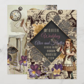 Invitation Mariage au Pays des Merveilles (Devant / Derrière)