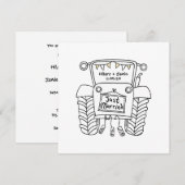 Invitation Mariage au pays des tracteurs (Devant / Derrière)