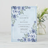 Invitation Mariage au pétale d'ardoise (Debout devant)