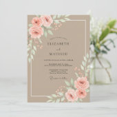 Invitation Mariage au pétale de pêche Sandy (Debout devant)
