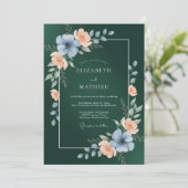 Invitation Mariage au pétale de pervenche de forêt (Debout devant)