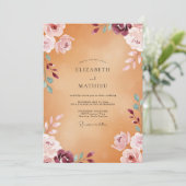 Invitation Mariage au pétale de prune ambre (Debout devant)