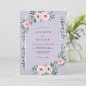 Invitation Mariage au pétale rose d'orchidée (Debout devant)