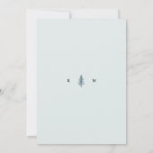 Invitation Mariage au pin de montagne rustique (Dos)