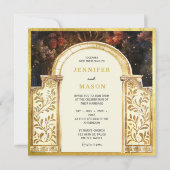 Invitation Mariage au Portail du Jardin Enchanté (Devant)