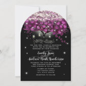 Invitation Mariage au pot Mason radiant violet (Devant)