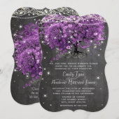 Invitation Mariage au pot Mason radiant violet (Devant / Derrière)