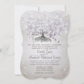 Invitation Mariage au pot Mason violet lavande arbre à feuill (Devant)