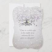Invitation Mariage au Pot Mason Violet Lavande Coeur Feuille  (Dos)